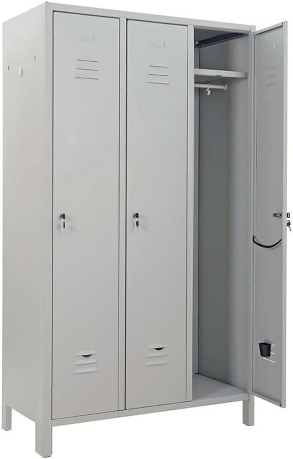 Armadio eacommerce Spogliatoio 3 Posti RAL 7035 Spogliatoio 3 Posti Metallo cm 100 x 35 x 180H Grigio