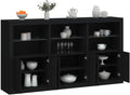 vidaXL Hoge kast 69 5x31x115 cm bewerkt hout betongrijs