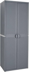 Armadio Generico da Giardino e cm in PP Mobili Armadietti e portaoggetti Armadietti e stipi 151819 68 x 37 x 84 Grigio Nero