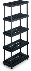 Scaffale 8040 5 Scaffale Modulare con 5 Ripiani da Interno Esterno. Materiale Plastica Dimensioni 79x39x176 cm