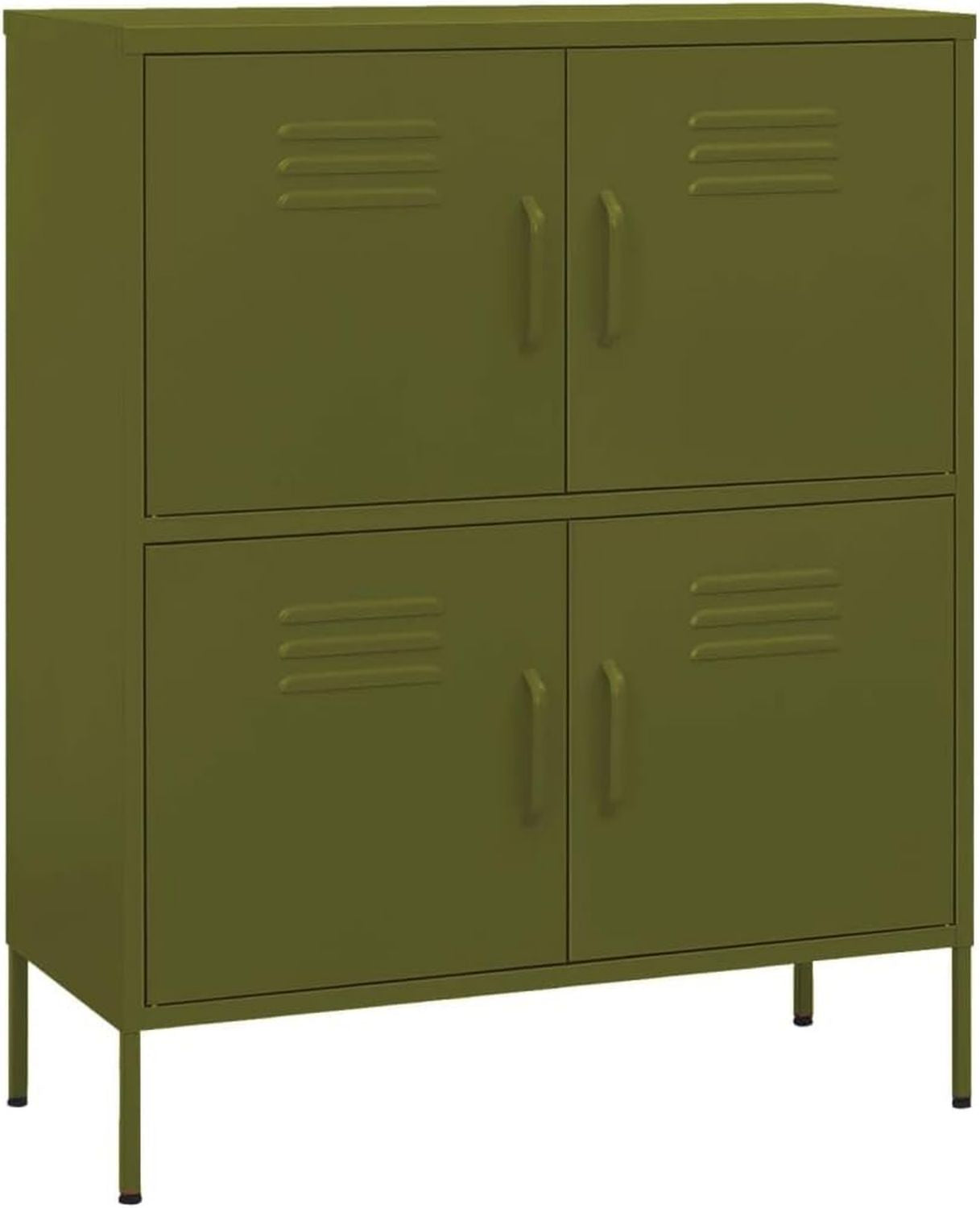 vidaXL Opbergkast 80x35x101 5 cm staal olijfgroen