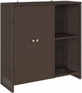 Armadio Dmora da esterno Nandrin Mobile porta scope Armadietto da esterno 3 ante 100 Made in Italy cm chiaro e Finitura quadri 102 x 37h169 Grigio Nero