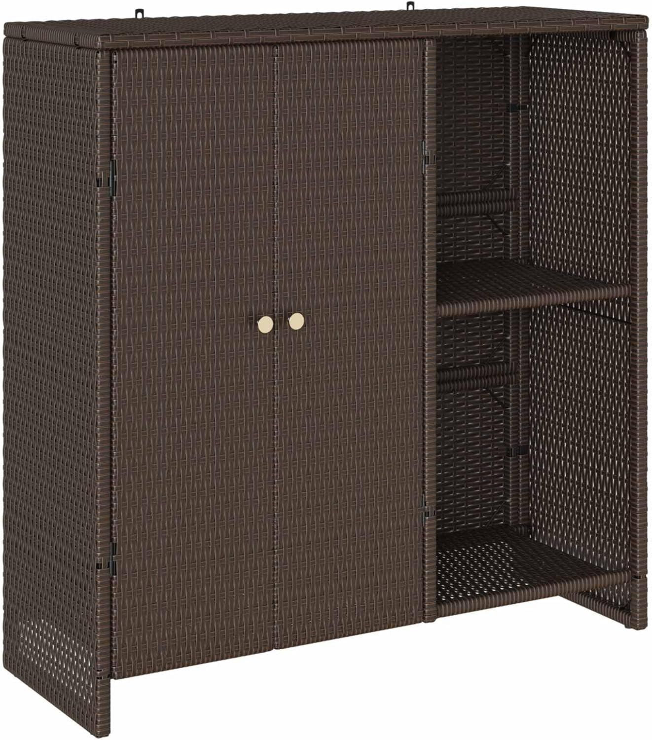 Armadio Dmora da esterno Nandrin Mobile porta scope Armadietto da esterno 3 ante 100 Made in Italy cm chiaro e Finitura quadri 102 x 37h169 Grigio Nero